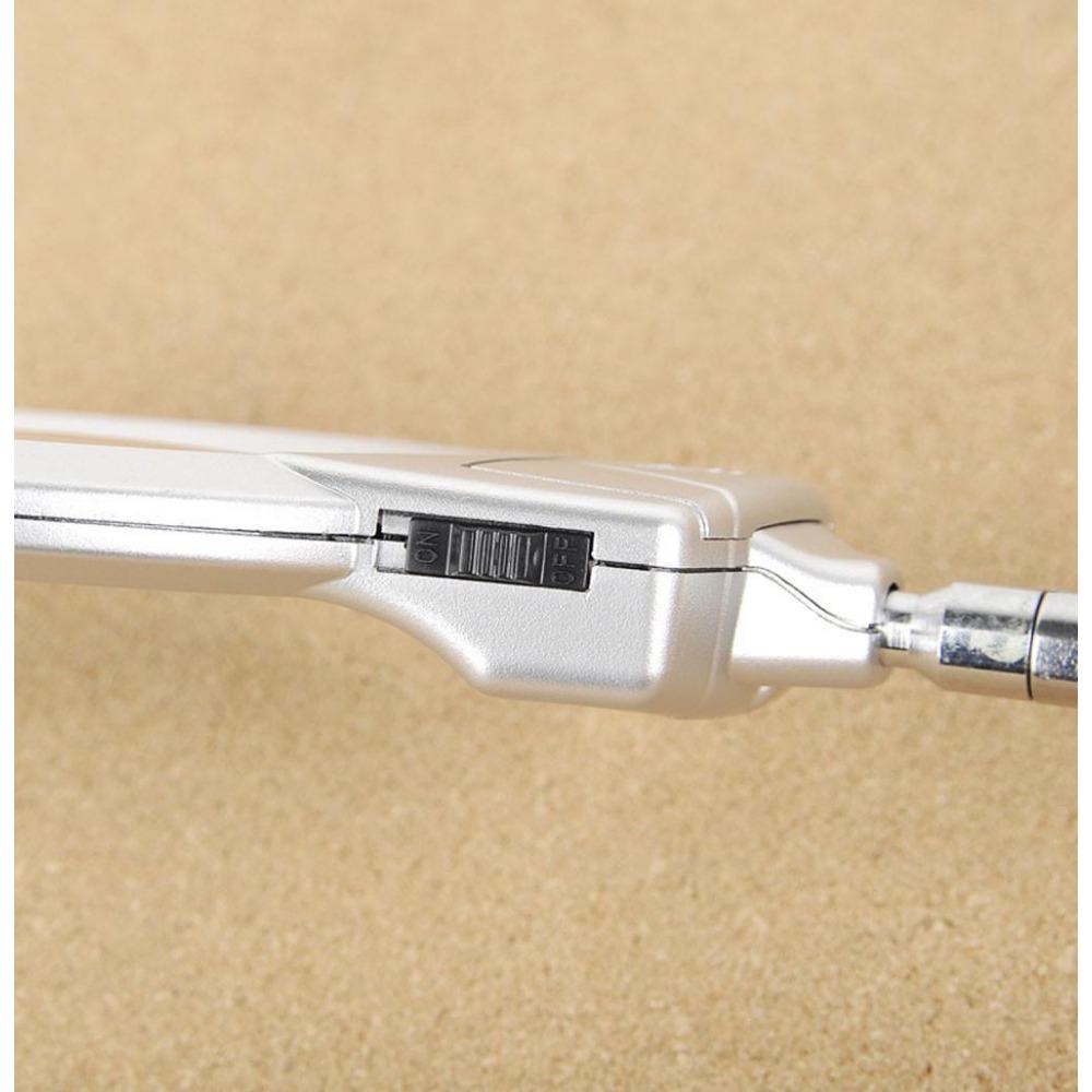 1PC Metal Hose Desktop Clip On Two LED Lights Magnifying Glass 107mm High-definition Acrylic Lens