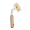 Sisal Dish Brush with Wooden Handle Hanging Hole Multifunction Kitchen Scrub Brush for Pans Pots
