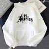 Los Angeles Printing Sweatshirts Hip Hop Style Hoodies High Spring Autumn Casual Hooded Pullover Tops Winter Clothes Women