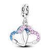 Pink Ballet Girl Pendant Charms Beads Fit Fashion Style Bracelet Necklace 925 Silver DIY Jewelry