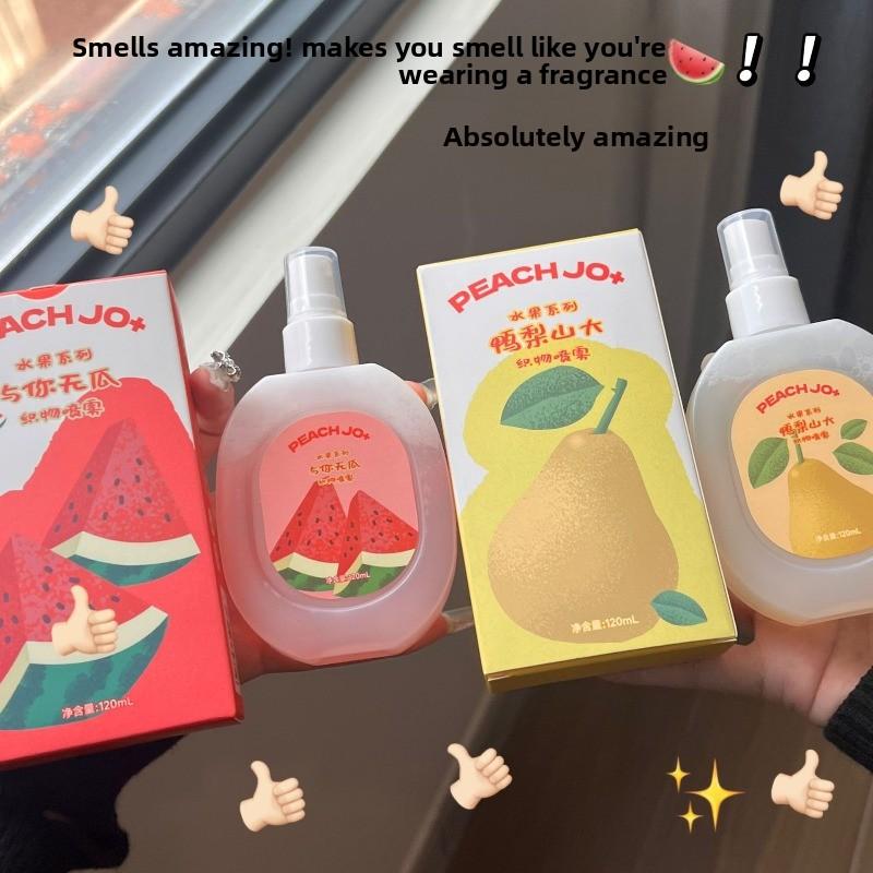 Дезодорирующий спрей для одежды с ароматом груши, персика и винограда, стойкий и легкий аромат для мужчин и женщин