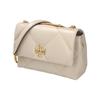 TORY BURCH Kira Gold Hardware Diamond Quilted Calf Leather Crossbody Shoulder Bag Small Women's Beige 154706-251