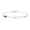 Engraved Bar Stainless Steel Bead Bracelet Women Custom Trendy Gold Nameplate Minimalist Jewelry  Adjustable Bracelet