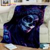 Horror Skull Girl Dead Gothic Undead Female Blanket,Soft Throw Blanket for Home Bedroom Bed Sofa Picnic Travel Cover Blanket Kid