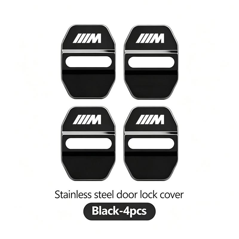 FA54Pcs Zinc Alloy Car Door Lock Buckle Protection Cover Anti-Collision Shock Absorbing Cushion Stickers For BMW G80 G06 G07 G42 G