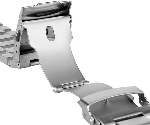 Ремешок для часов Kai Tian 24 мм из нержавеющей стали, серебристый, быстросъемный, трехрядный дизайн, унисекс