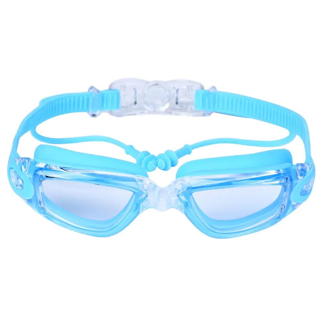 1 шт., взрослые плавательные очки HD, плавательные очки, непромокаемые силиконовые беруши, большая оправа, защита от запотевания, профессиональная водонепроницаемая защита ушей