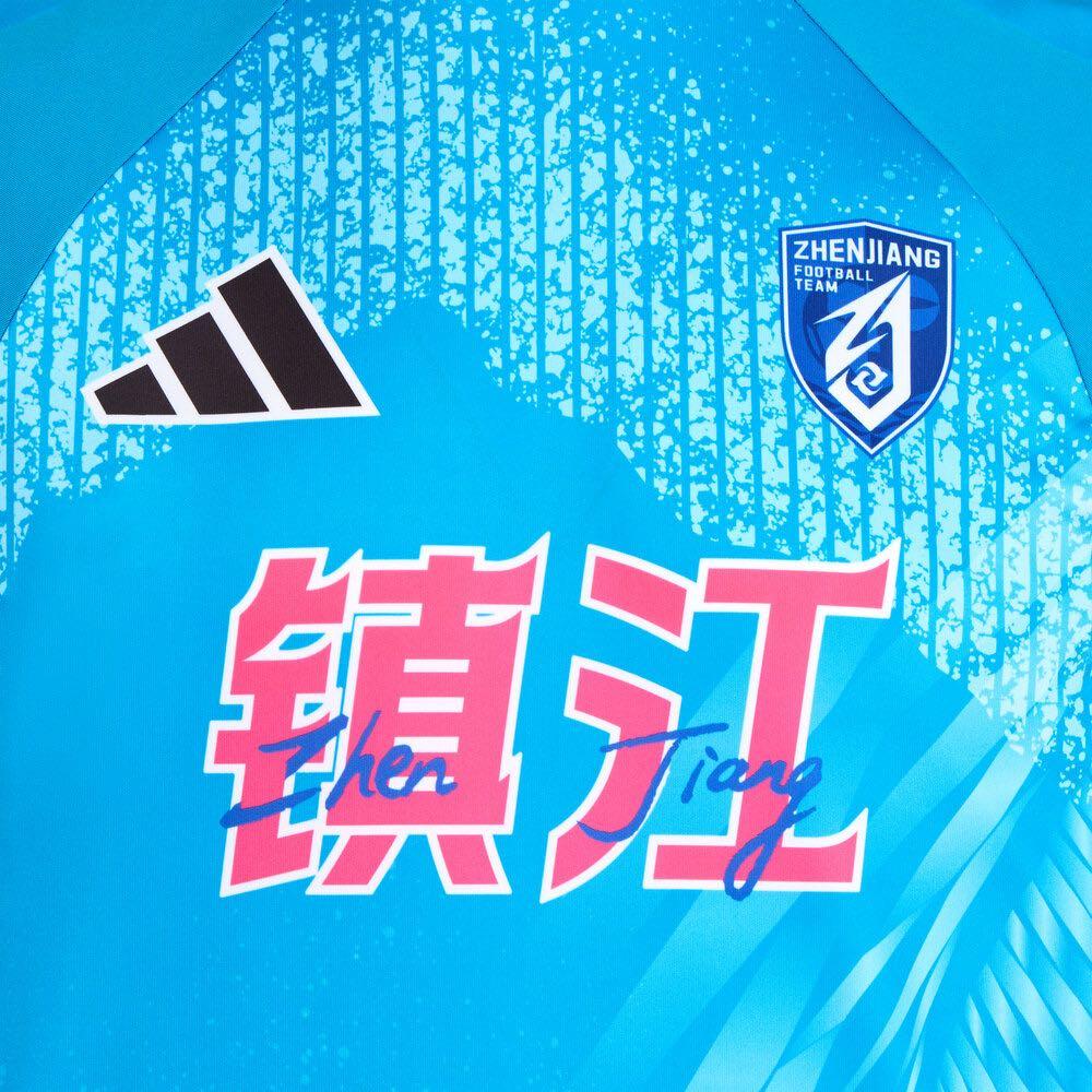 adidas 2026 Су Суперлига Команда Чжэньцзян Выездной Спортивный пуловер с коротким рукавом, узкого кроя, быстросохнущий, для болельщиков, унисекс, LF8638