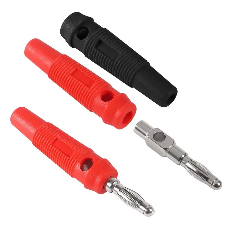 10Pcs High Current Screw Type 4mm Banana Plugs Male Stackable Connector Speaker Cable Adapter 4mm High Current Banana Plugs