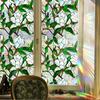 Flower Window Privacy Film Double-sided Stained Glass Rainbow Window Film Sun Blocking Static Covering Cling Sticker PVC Window Door Decorative