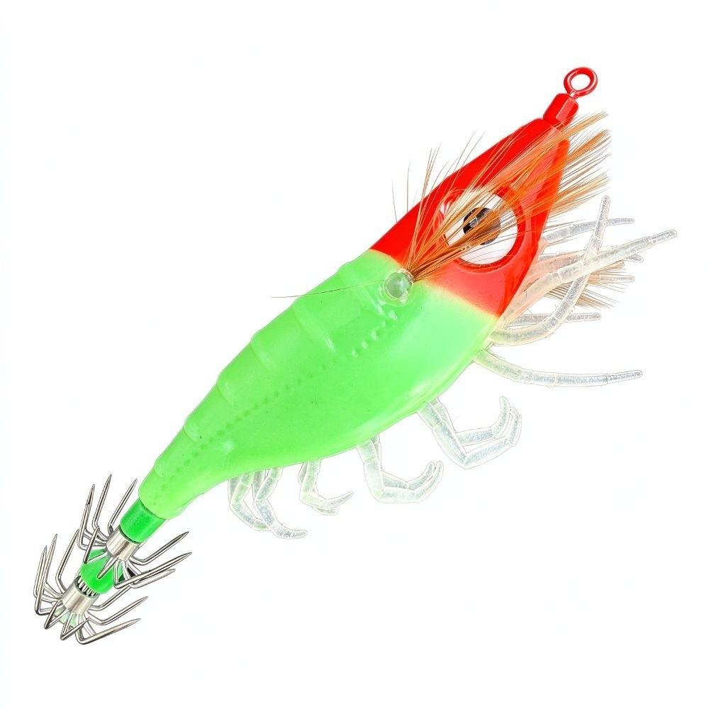 3pcs Luminous Design Squid Jig Lures 12g/10cm Shrimp Lures Shrimp Fishing Lures Squid Fishing