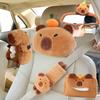 Car Neck Pillow Capybara Plush Shoulder Protection Cute Tissue Box Kawaii Car Decoration Of Car Supplies Lovely Plushie Toy Gift
