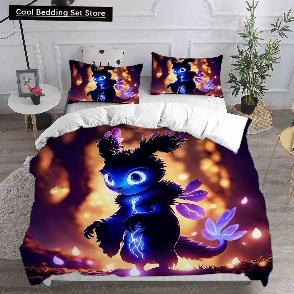 3D Игра Ори и Слепой Лес Комплекты постельного белья Одеяло Одеяло Покрывало Пододеяльник Наволочка 2-3 предмета Комплекты Детский Взрослый Размер