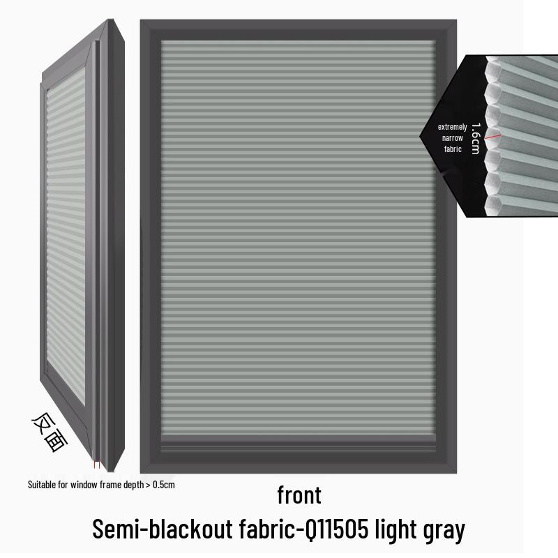 Waterproof Honeycomb Blinds for Inward-Opening Windows: Kitchen, Bathroom, Bedroom Sunshade with Invisible Push-Pull Design