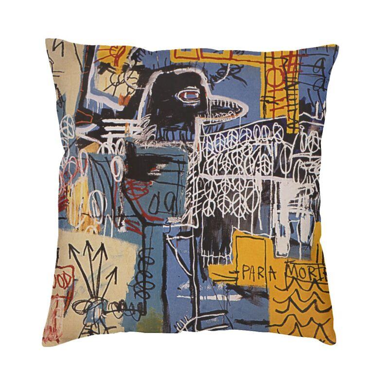 Чехол для подушки Basquiats New York Street с граффити 60x60 см, полиэстер, наволочка для дивана, квадратная наволочка, декоративная домашняя наволочка