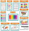 Traceease Educational Poster For Elementary School, Pack Of 25 Large 11 X 17 Inches Laminated Kids Learning Posters