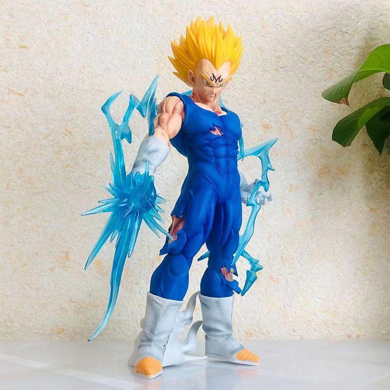 28CM Anime Dragon Ball Vegeta Weapon Special Effects Parts Damaged Version Model Son Goku Toy Gift Collection Action Figure