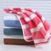 Коралловый флисовый комплект полотенец полосатое впитывающее банное полотенце безворсовое устойчивое к выцветанию полотенце для душа для ежедневного использования у бассейна в спа