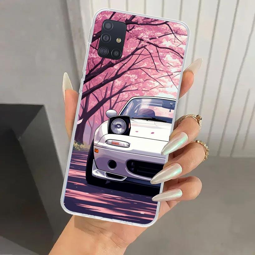 JDM Машина MX5 Милый чехол для телефона для Samsung Galaxy A52 A32 A22 A12 A02S A50S A30S A10S Note 20 Ultra 10 Plus S10 A31 A20 A71 A72 Gal