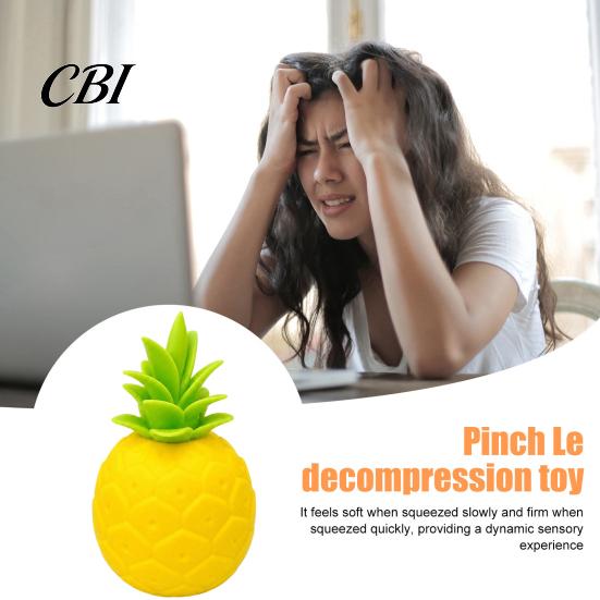Tactile Fidget Tools Fake Pineapple Stress Relief Toy, Realistic Squeeze Toy Slow Rebound Fruit Sensory for Anxiety Reduction Soft Balls