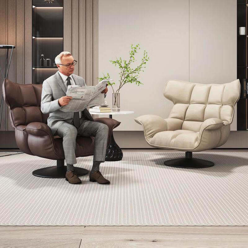 Italian Style Swivel Single Sofa Chair