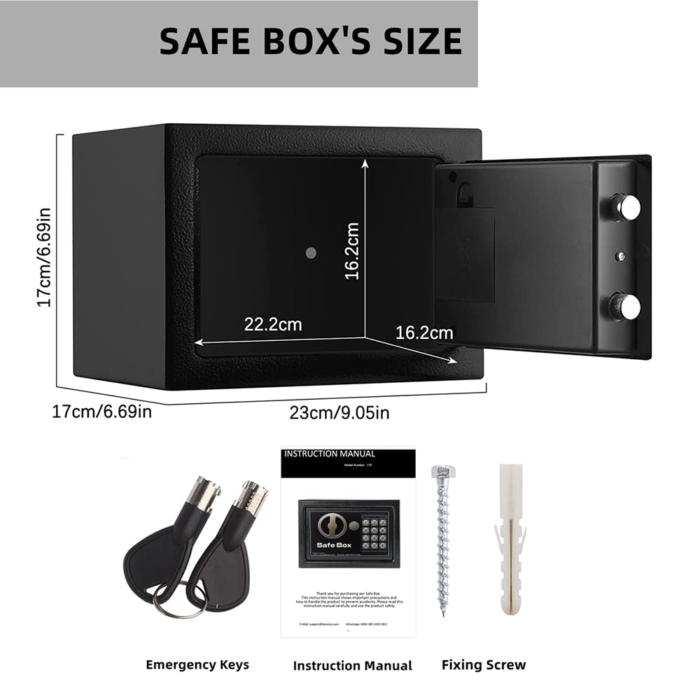 Сейф для дома, небольшой электронный для коммерческого использования, совместимый с цифровой клавиатурой формата А4, электронные цифровые разблокировки с аварийным ключом, использование, сейф, файлы,