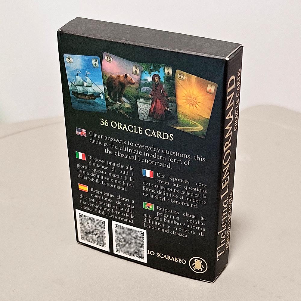 Оракул Ленорман Телема 36 Эзотерических Карт Гадания для Ежедневного Руководства Двустороннее тиснение Картон 9*6см