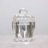 Mini Crystal Urn, Round, Clear, for Keeping Cremation