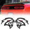 2x Hellcat Fender Side Emblem Badge Decal for SRT Hellcat Black/Silver