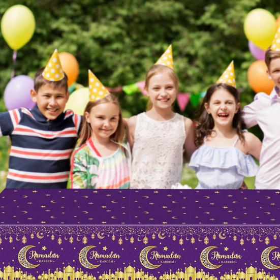 Yousheng Рамадан скатерть Рамадан Карим скатерть пластиковый прямоугольник Ид Луна Звезда скатерть украшение стола