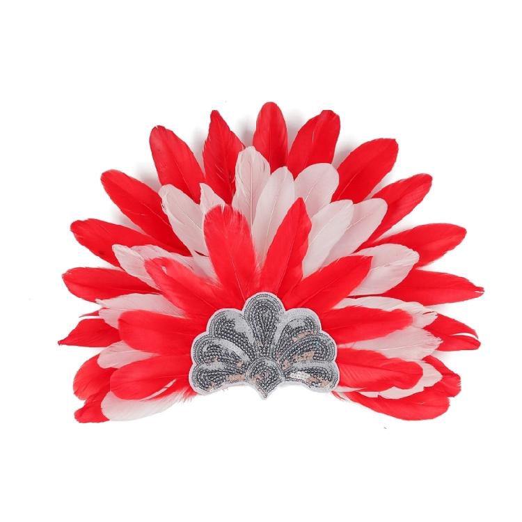 Повязки на голову с перьями и пайетками, головные уборы для Масленицы для девочек, маскарадные аксессуары