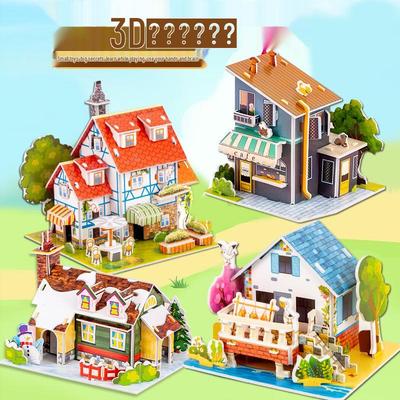 3D Пазл Модель Дома - DIY Ручная Работа Развивающая Игрушка для Мальчиков и Девочек
