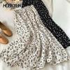 Vintage Floral High Waist A-Line Skirt Spring Elegant Thin Loose Midi Skirt Casual Streetwear Office Skirt Sweet Outdoor Dating Skirts
