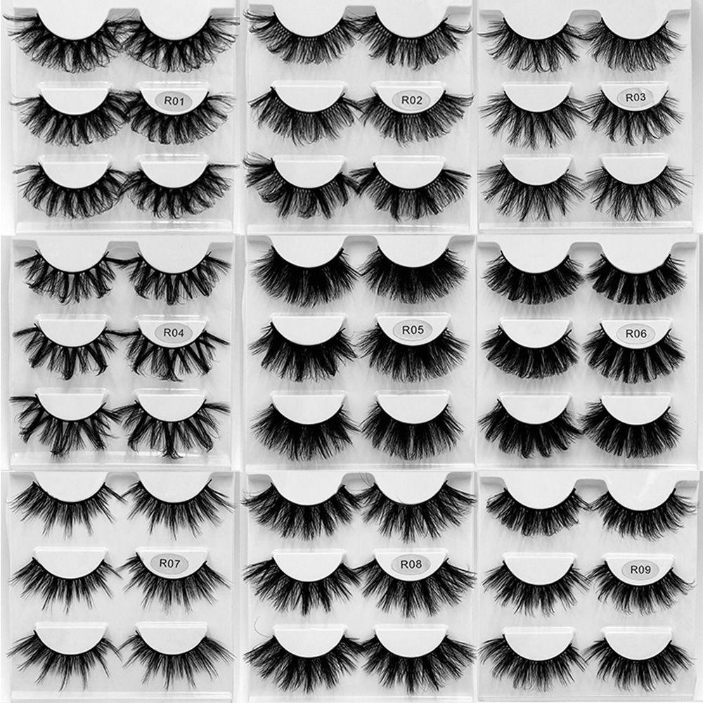 Eye Extension Long Natural Dramatic 100% Cruelty free False Eyelashes 3D Mink Lashes 20mm Fluffy