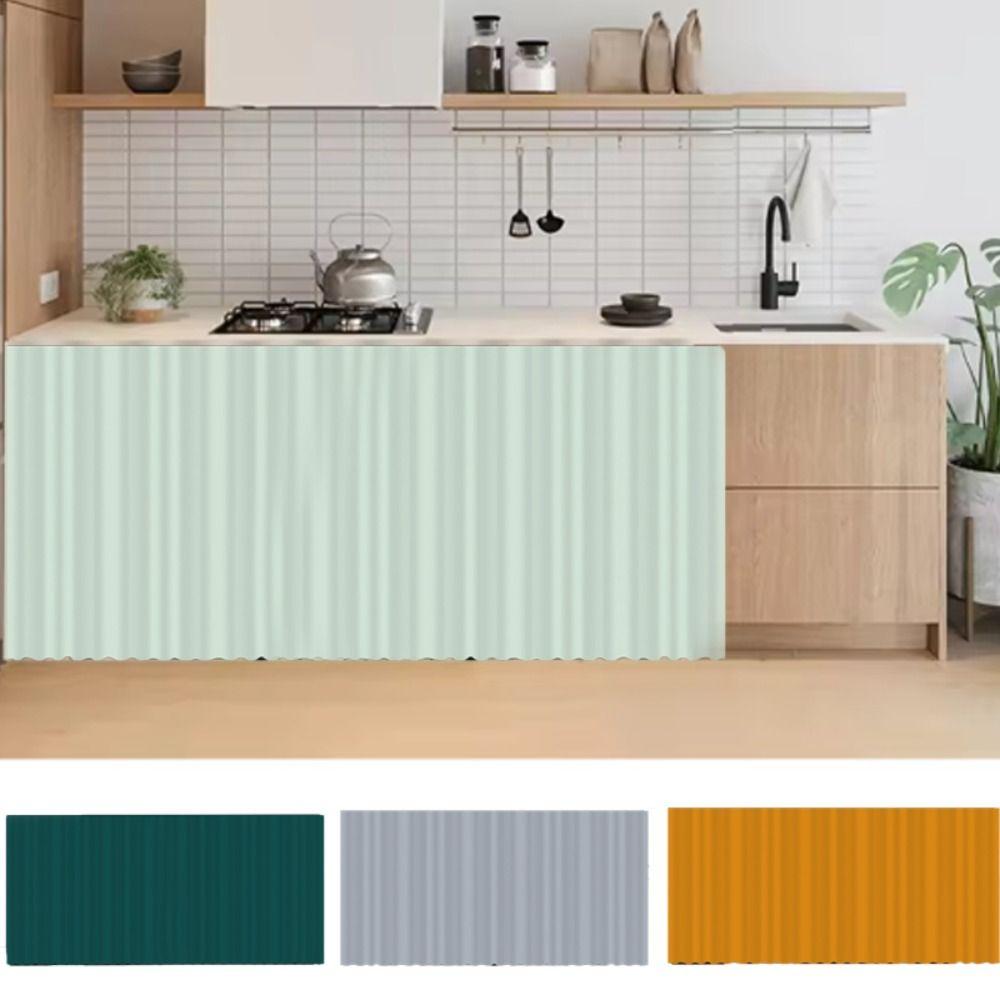 Dustproof Cloth Kitchen Cabinet Curtain Self-Adhesive Bookcases Curtains Cupboard Curtain Kitchen