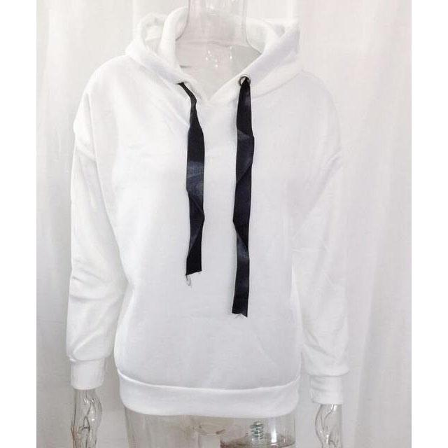 Свободное верхнее пальто, пуловер с капюшоном и длинными рукавами, большой плюшевый утепленный свитер, средний длинный свитер, забавный женский топ с капюшоном в европейском стиле