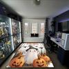 1PC Custom Name Happy Halloween Ghost Theme Floor Mat Ideal for Living Room, Game Rooms, Office, Bedroom,Floor Mat Playful Design