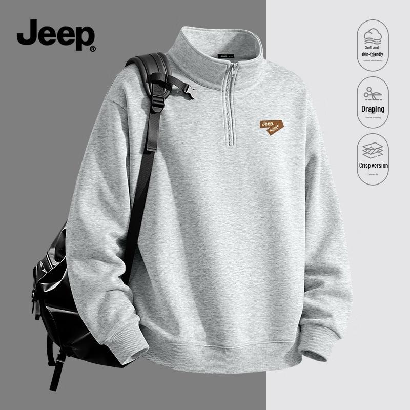 Jeep Мужской пуловер с воротником-стойкой