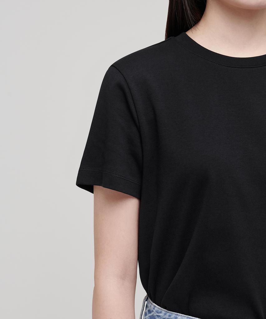 MUSINSA STANDARD WOMAN Women'S Basic Crew Neck T-Shirt [Black]