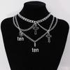 Gothic Layered Openwork Cross Necklace - Women's Hip Hop Punk Choker Chain Jewelry