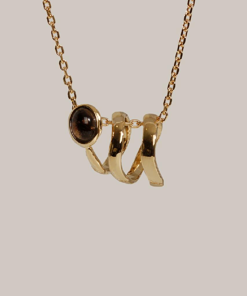 Jnui Spiral Necklace 14K Gold Plated