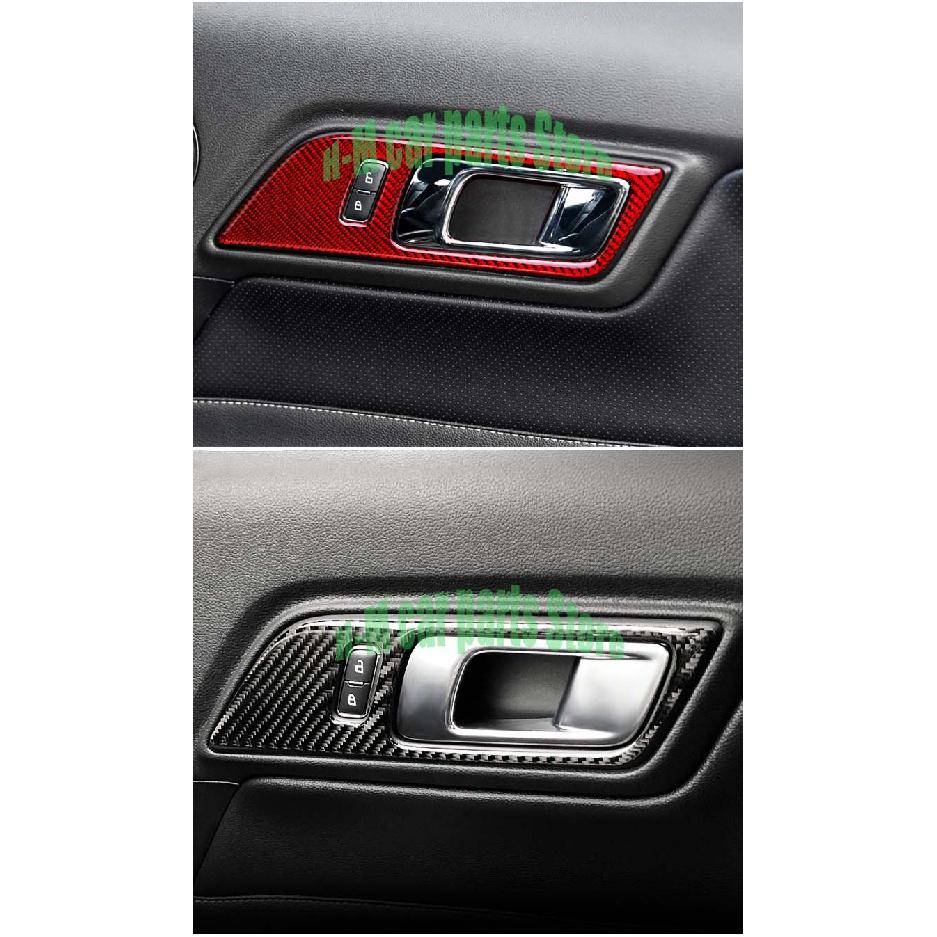 Скорость полета из углеродного волокна, дверные внутренние ручки, дверная чаша, декоративные наклейки для Ford Mustang, автомобильный Стайлинг 2015 2016