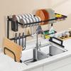 Rxakudedo Sink Storage Drainer Rack Above the Sink Dish Drainer Rack Dish Drainer Large Capacity Telescoping Kitchen Utensils Kitchen Storage Dish