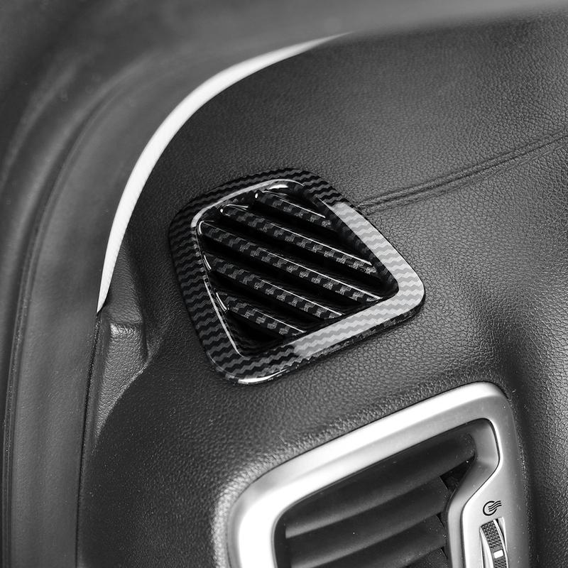 2Pcs LHD Front Upper Air Vent & Fuel Tank Lid Trim Frame Dashboard Interior Decor Accessories For Kia Sportage 2015-
