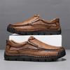 Winter/fall  Men's Shoes Men's Light Comfortable Breathable Walking Flat Men Shoes Large Men's Leather Shoes