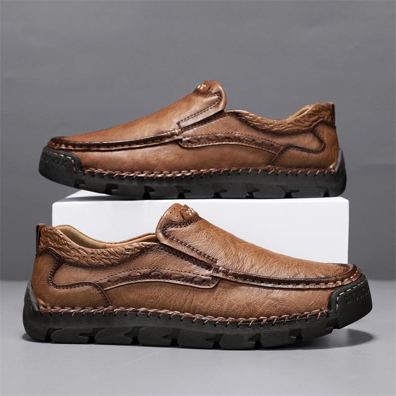 Winter/fall Men's Shoes Men's Light Comfortable Breathable Walking Flat Men Shoes Large Men's Leather Shoes