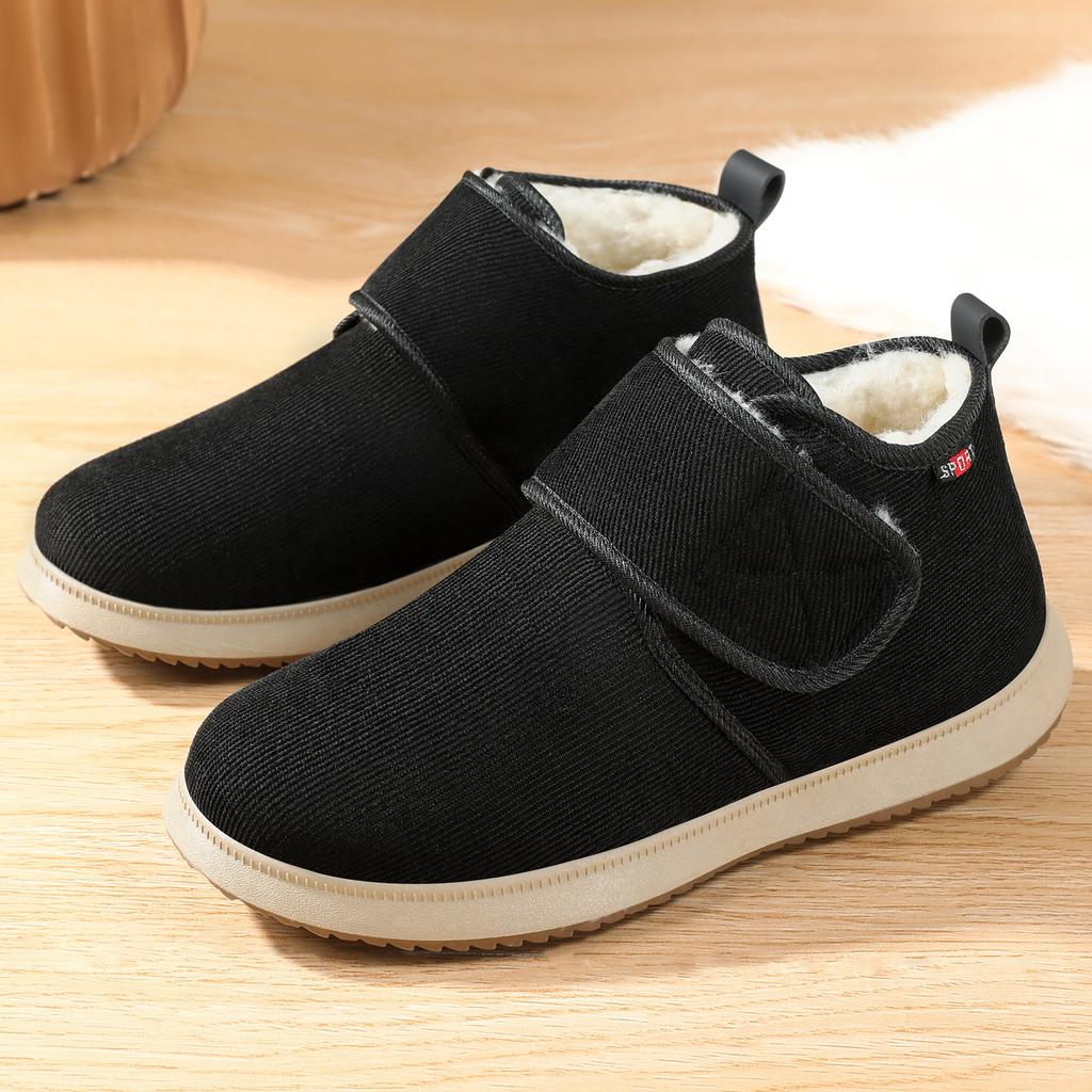 Men's Cotton Shoes Men's Boots New Velcro Snow Boots Cold-proof and Warm Piled Thickened Cotton Boots