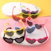 3-9 Years Pink Heart-Shaped Glasses Toddler Sunglasses Kids Sunglasses Heart Sunglasses