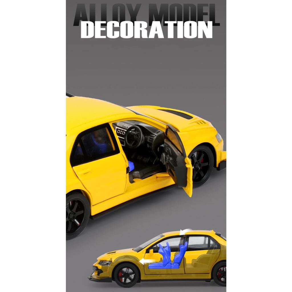 1/32 Mitsubishi Lancer Evolution EVO IX 9 Alloy Sports Car Model Diecast Metal Race Vehicles Car Model Sound Light Kids Toy Gift