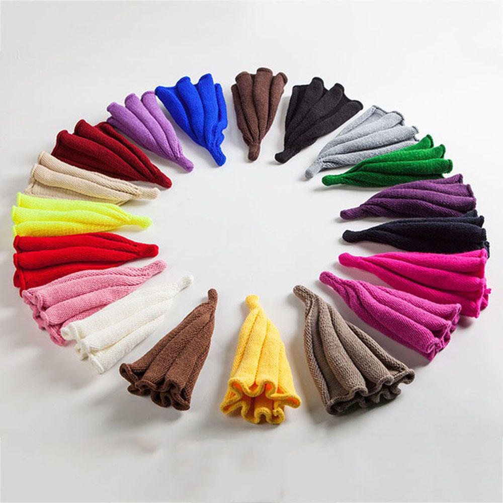 Смешная Теплая Зимняя Шапка-Бини Вязаные Шерстяные Шапки-Вертушки Скрученные Цветы Остроконечные Шапки